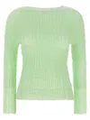 Issey Miyake Jellyfish Pleats Sweater In Green