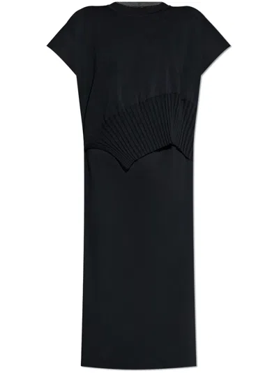 Issey Miyake Jersey T-shirt Dress In 黑色