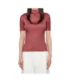 Issey Miyake Jersey Top In Brown