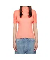 Issey Miyake Jersey Top In Pink