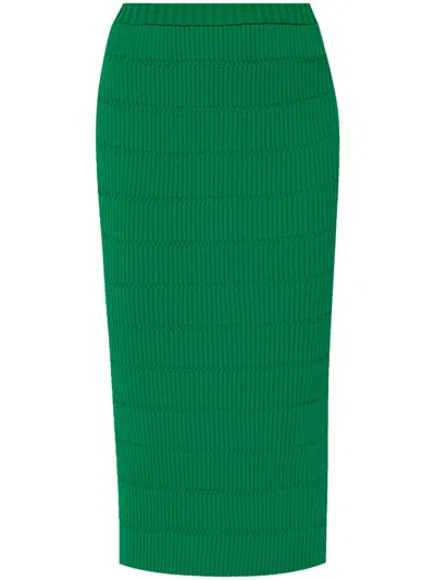 Issey Miyake Jiggly Midi Skirt In 绿色