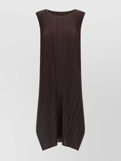 ISSEY MIYAKE JULY MIDI DRESS ROUND NECKLINE