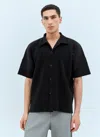 Issey Miyake Black Mc April Textured Shirt In Black