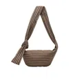 Issey Miyake June Linear Knit 56 Shoulder Bag In Brown
