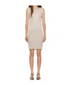 Issey Miyake Beige June New Colorful Basics 4 Midi Dress In Neutral