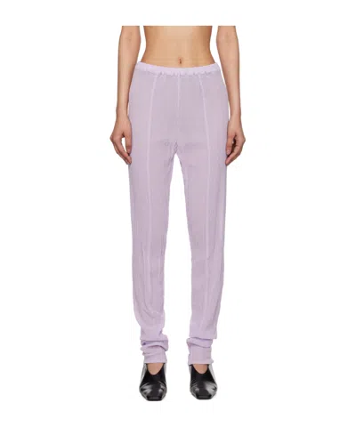 Issey Miyake Karami Elastic Waist Casual Pants In Pink