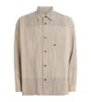 Issey Miyake Kasuri Patchwork Shirt In Neutral