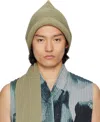 Issey Miyake Khaki Beanie Scarf