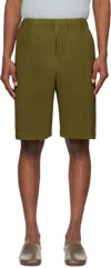 Issey Miyake Khaki Color Pleats Shorts