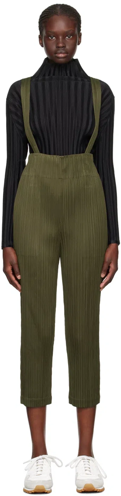 Issey Miyake Khaki Monthly Colors September Jumpsuit In 65 Khaki