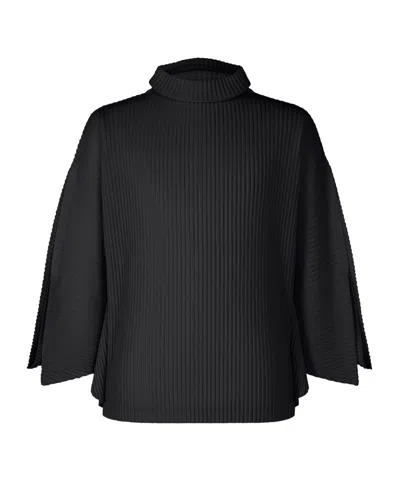 Issey Miyake Kinetic Sculpture Turtleneck In Black