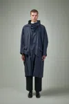 Issey Miyake Navy Kite Coat In Black