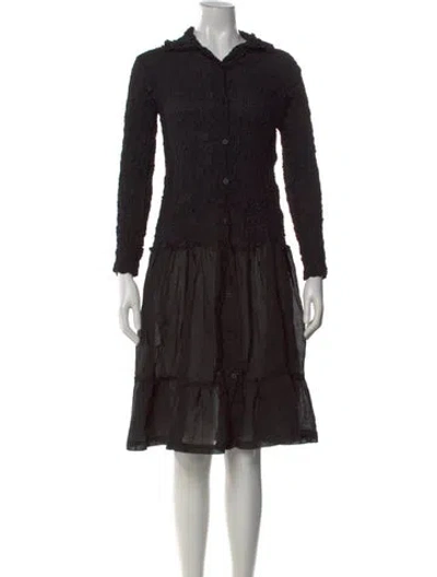 Pre-owned Issey Miyake Knee-length Dress In Black
