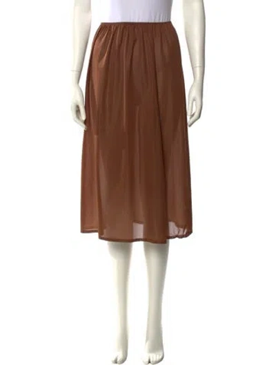 Pre-owned Issey Miyake Knee-length Skirt In Brown