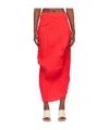 Issey Miyake Knit As It Is Long Skirt In Multi
