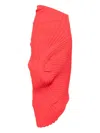 Issey Miyake Knit (as It Is) Pleated Maxi Skirt In Red