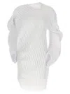 Issey Miyake Asymmetric Cardigan In White