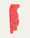 Issey Miyake Knit As Represented Column Maxi Skirt In Pink
