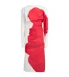 Issey Miyake Knit As Represented Midi Dress In Red