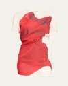 Issey Miyake Knit (as Represented) Short-sleeve Top In Red