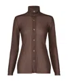 Issey Miyake Knit Shirt In Brown