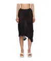 Issey Miyake Knitted Mid-length Skirt In Black
