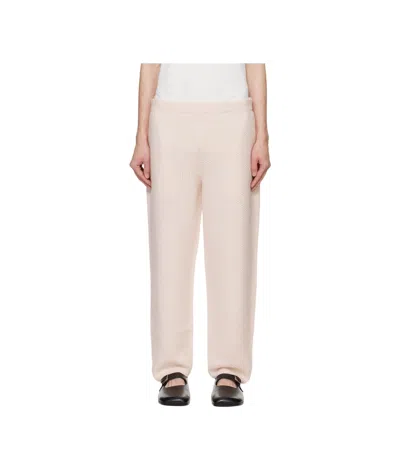 Issey Miyake Knitted Trousers In Nude
