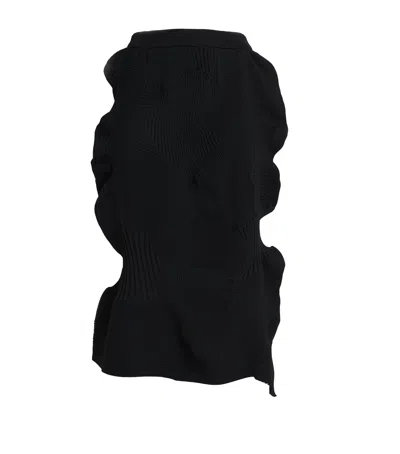 Issey Miyake Kone Kone Knit Skirt In Black
