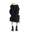Issey Miyake Kone Kone Knitted Midi Skirt In Black