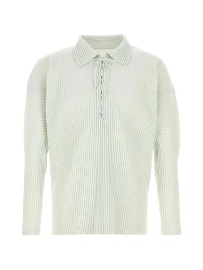 Issey Miyake Lace-up Polo Shirt In Green