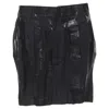Issey Miyake Lacquer Pleated Mini Skirt In Black