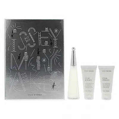 Issey Miyake Ladies  L'eau D'issey Gift Set Fragrances 3423478975354 In Cream / Orange / Rose / White