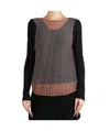 ISSEY MIYAKE LAYERED PLEATED BLOUSE