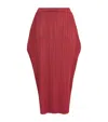Issey Miyake Lamp Shade Midi Skirt In Red