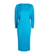 Issey Miyake Lantern Midi Dress In Blue