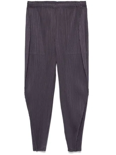 Issey Miyake Lantern Trousers In Silver