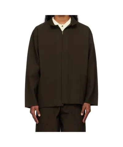 Issey Miyake Lapel Long Sleeve Casual Jacket In Black