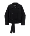 Issey Miyake Out Of A Cube Coats And Trench Coats Black In Black
