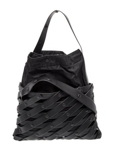 Pre-owned Issey Miyake Leather Backpack In Black