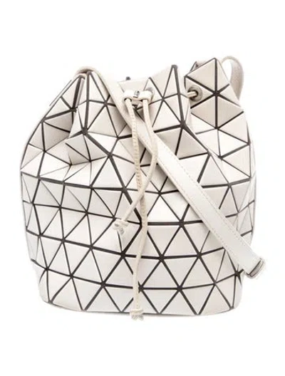 Pre-owned Issey Miyake Leather Bucket Bag In Neutral