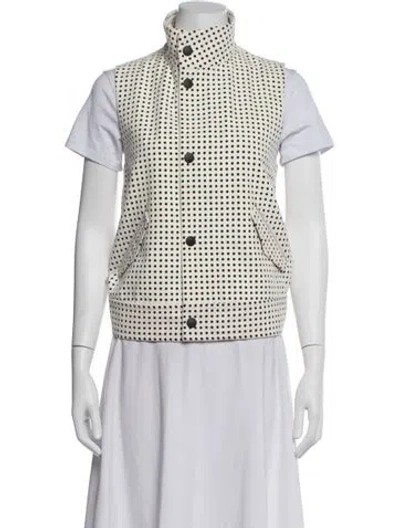 Pre-owned Issey Miyake Leather Polka Dot Print Vest In Neutrals