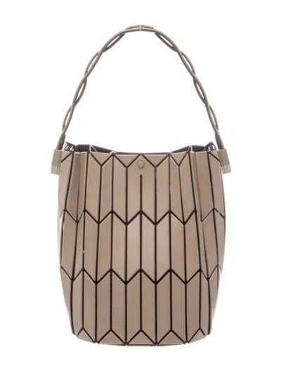 Pre-owned Issey Miyake Leather Top Handle Bag In Neutral