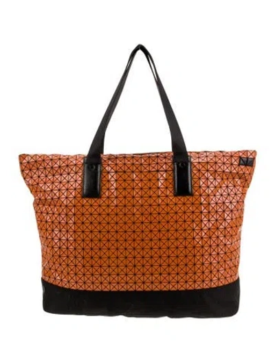 Pre-owned Issey Miyake Leather Tote In Brown