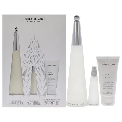 Issey Miyake Leau Dissey By  For Women - 3 Pc Gift Set 3.3oz Edt Spray, 0.33oz Edt Spray, 1.6oz Body  In Multi