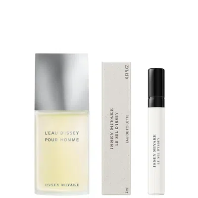 Issey Miyake L'eau D'issey Pour Homme 75ml And New Le Sel 4ml In White
