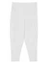 Issey Miyake Basic Pleated Tapered-leg Knitted Trousers In Gray