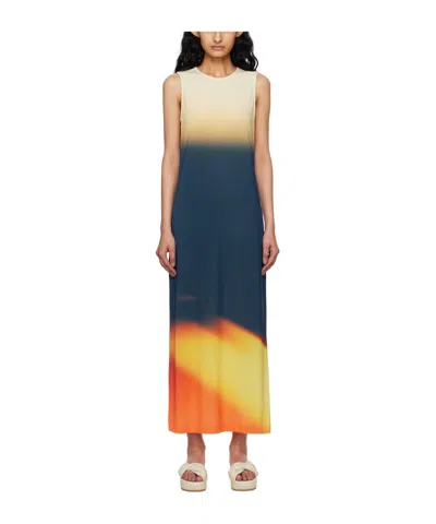 Issey Miyake Light Leak Round-neck Dress In Multicolor