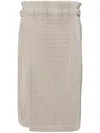 Issey Miyake Light Mesh Pleated Skirt In Grey