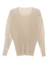 Issey Miyake Light-mesh T-shirt In Brown