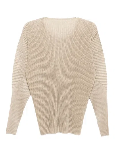 Issey Miyake Light-mesh T-shirt In Brown